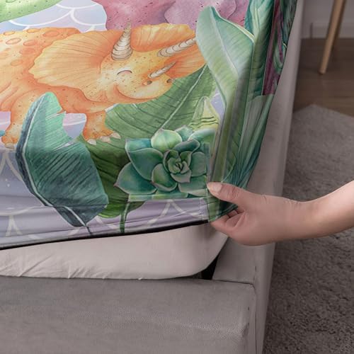 Rainbow Dinosaur Kids 4Pcs Bedding Set
