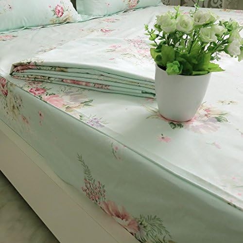 FADFAY 7Pcs Twin Size Cotton Duvet Cover Set with Pillowcases