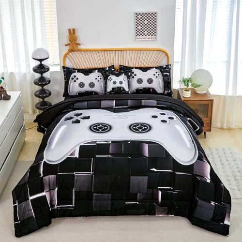 PERFEMET 6 Pcs Gamer Comforter Set Twin Size