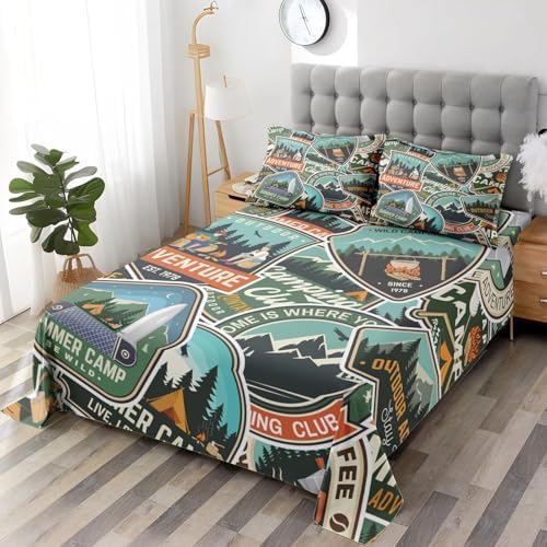 Pamnest Twin Bed Sheet Sets with Bear Design