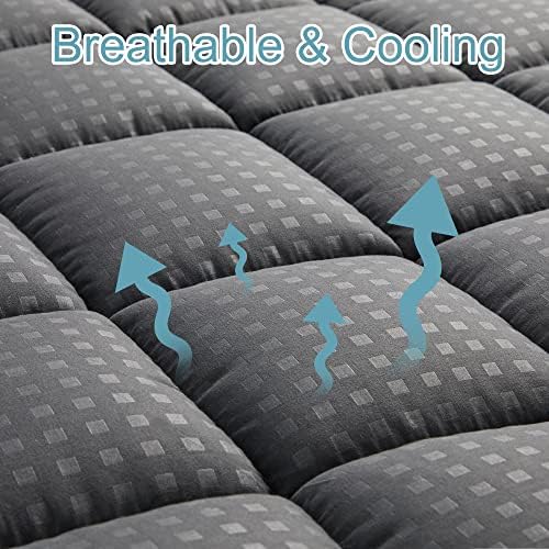 HYLEORY Cooling Queen Mattress Pad with Deep Pocket
