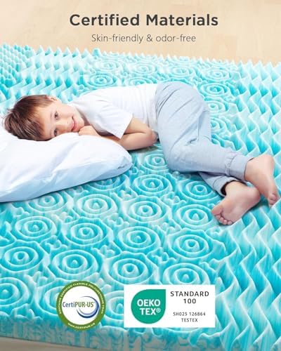PERLECARE 3 Inch 7-Zone King Memory Foam Mattress Topper