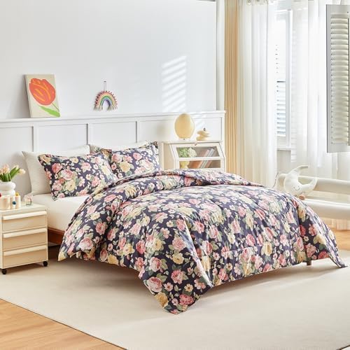 Joyreap 3pcs Floral Cotton Comforter Set for Girls 1