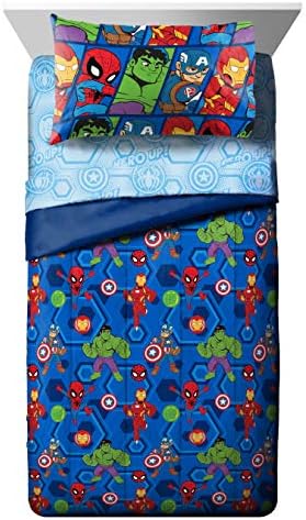 Jay Franco Marvel Super Hero Adventures 4Piece Toddler Bed Set 1