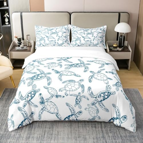 Feelyou Kids Sea Turtle Duvet Cover Set