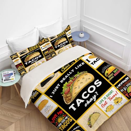 Taco Lover Bedding Set - Soft Duvet Cover with Pillowcases