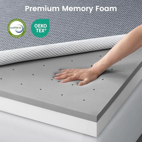 UniPon 4 Inch Firm Memory Foam Mattress Topper Twin Size