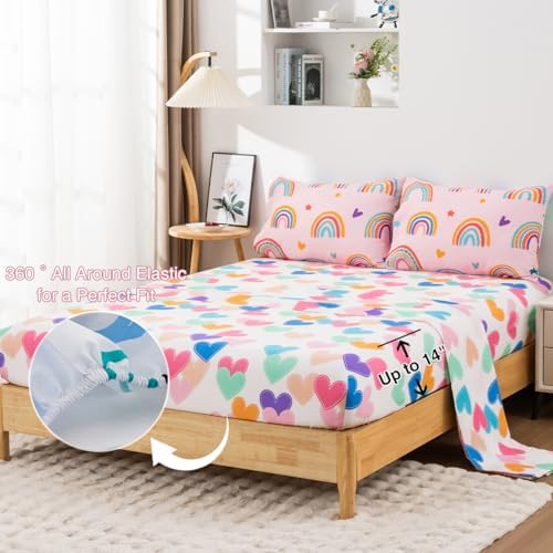 Holawakaka Boho Rainbow Bed in a Bag Set for Girls