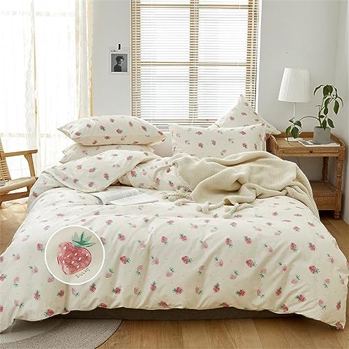 DREAMINGO Cotton Strawberry Duvet Cover Set 1