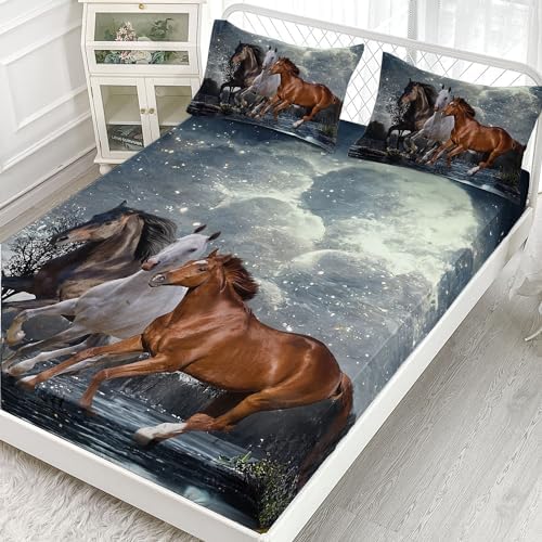 Smell Sunshine Horses Sheet Set 4Pcs Kids Bedding