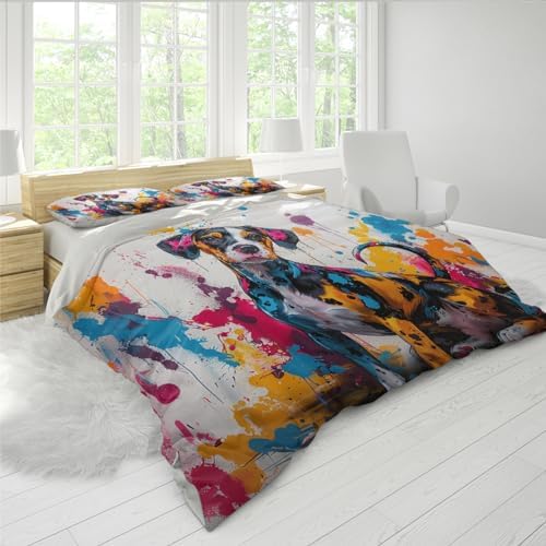 HOBBOY Dog Duvet Cover Set 3pc Twin XL