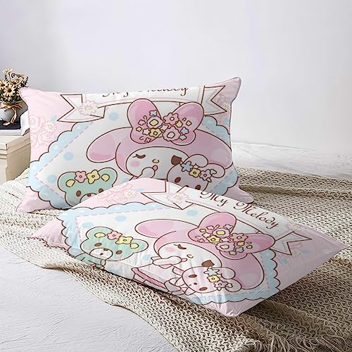 DIEZ Kids Cartoon Duvet Cover Set Twin XL My Bunny Melody Pink