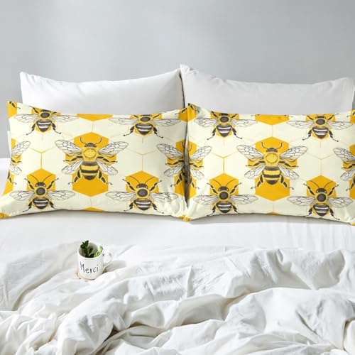 Feelyou Animal Bee Duvet Cover Set Twin Size 3D Print
