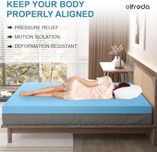 Elfreda 3 Inch Pressure-Relieving Mattress Topper