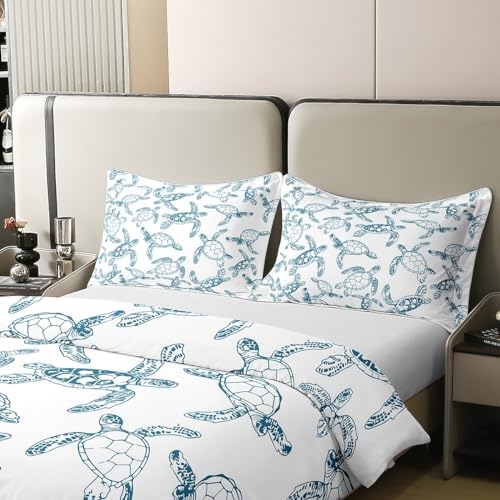 Feelyou Kids Sea Turtle Duvet Cover Set