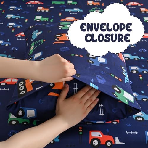 Yibeizi Car Full Size Sheet Set for Boys