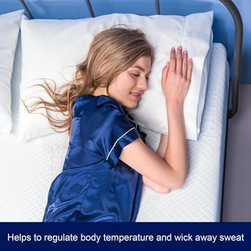 Subrtex Bamboo Rayon Mattress Topper Cover with Zippers Queen