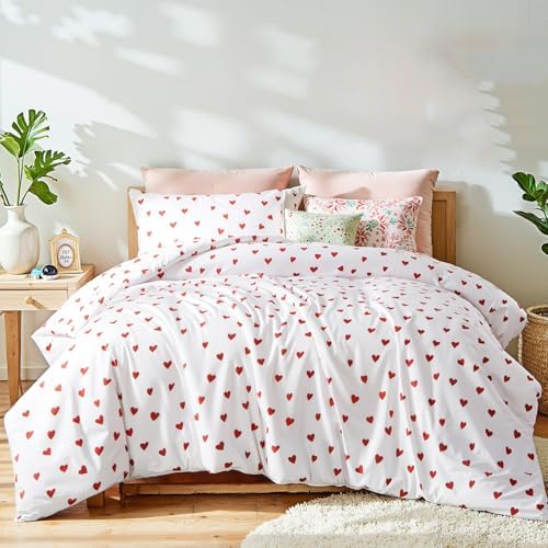 Nayoroom Kawaii Heart Comforter Set Queen Size