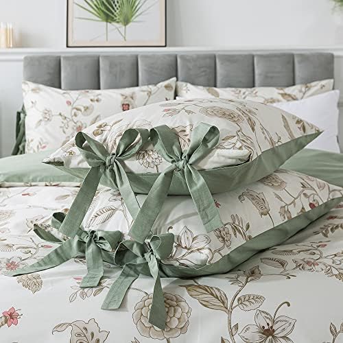 FADFAY Floral Duvet Cover Set 3PCS Shabby Chic
