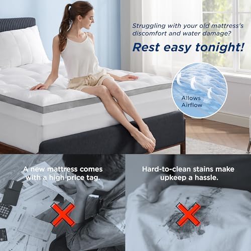 Bedsure 4 Inch Memory Foam Mattress Topper Full Size