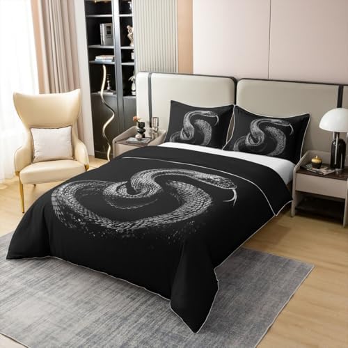Feelyou 3D Snake Cotton Duvet Cover Set Queen Size