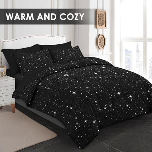 Pamnest Comforter Set Twin Size 5 Pcs Starry Deep Bedding