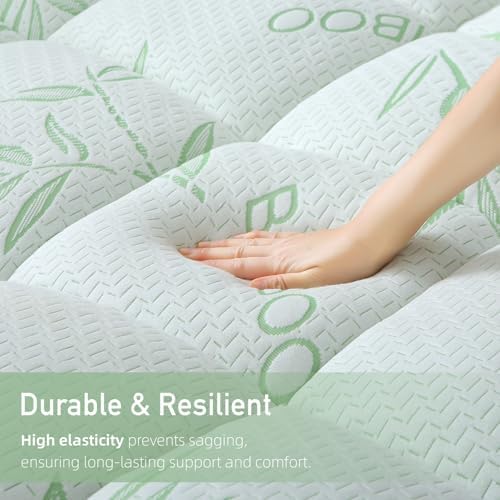 Extra Thick Queen Mattress Topper with Bamboo Viscose