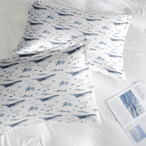 Pamnest Comforter Set Twin Size 5 Pcs Underwater Theme Bedding
