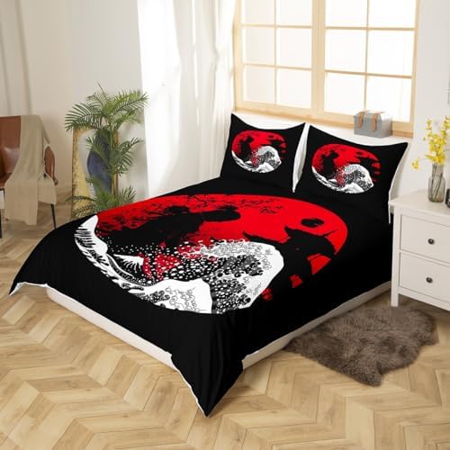 Feelyou Japanese Wave Duvet Cover Set Queen Size