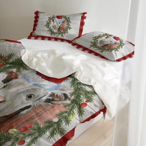 LooPoP Christmas Duvet Cover Set California King 3 Piece
