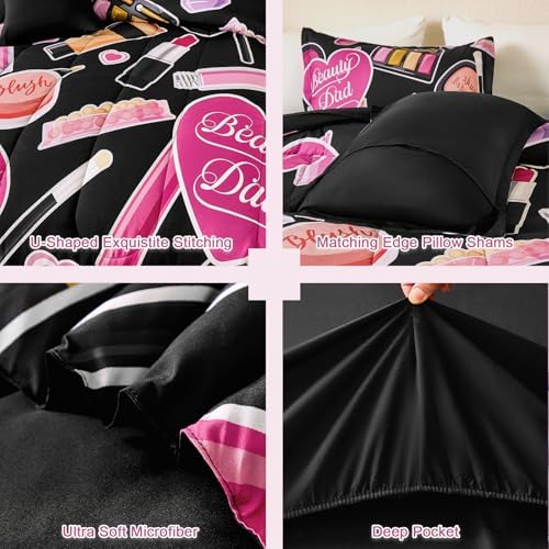 Anibedding Girls Twin Bedding Set 6 Pieces