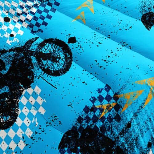 QOOMO Dirt Bike 3D Quilt Set for Kids
