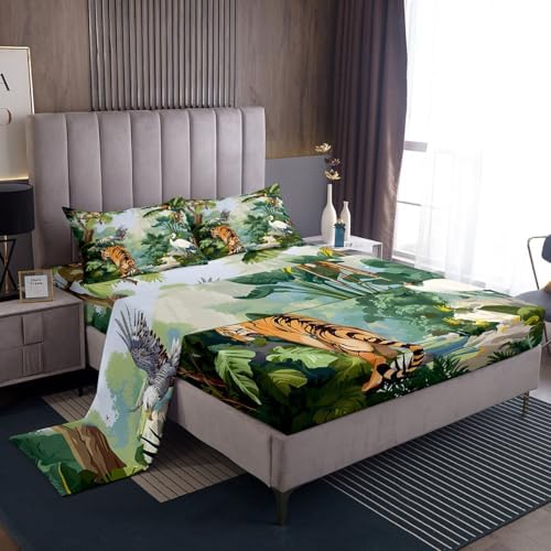 Castle Fairy Tiger Animal Bed Sheet Set 4 Piece 1