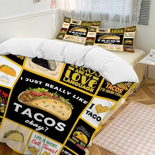 Taco Lover Bedding Set - Soft Duvet Cover with Pillowcases