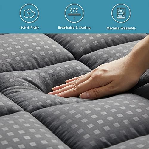 HYLEORY Cooling Queen Mattress Pad with Deep Pocket