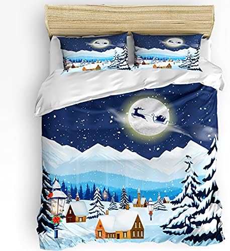 LooPoP Christmas Duvet Cover Set California King 3pcs