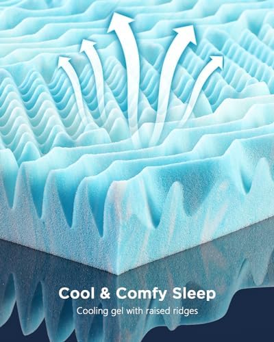 PERLECARE 3 Inch 7-Zone King Memory Foam Mattress Topper