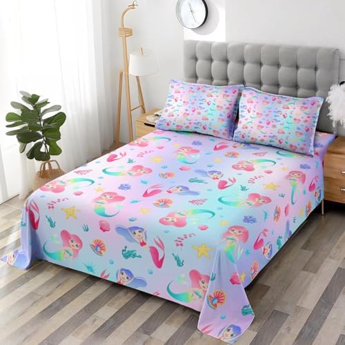 Pamnest Full Size Mermaid Bed Sheet Set