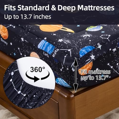 Holawakaka Galaxy Comforter Set for Kids