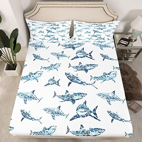 Erosebridal Shark Bed Set Twin Size Ocean Life 1