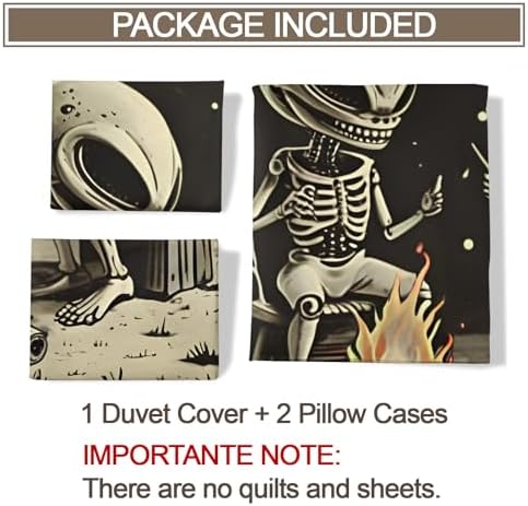 LTAETHC Alien Starry Sky 3D Printed Duvet Cover Set Twin Size
