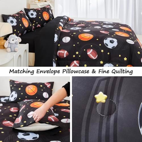 ZSYAYAHA Twin Bedding Set with Comforter 5 Pieces