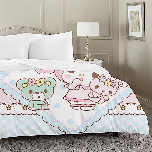 DIEZ Kids Cartoon Duvet Cover Set Twin XL My Bunny Melody Pink
