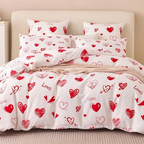 Love Heart Duvet Cover Set for Valentines Day 1