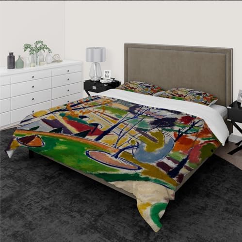 HOBBOY Duvet Cover Set Anime Cartoon 3 Pieces Twin XL with Zipper