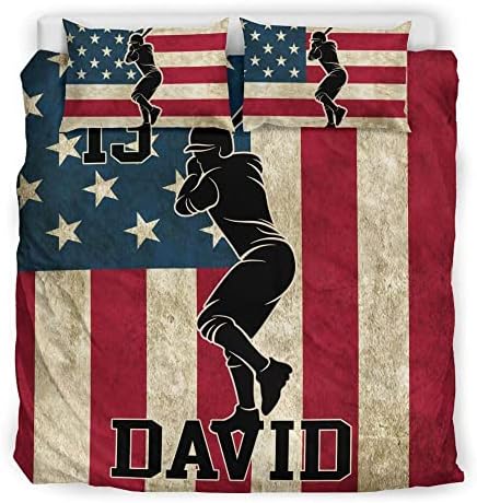 Personalized Baseball Duvet Cover Set for Boys 1
