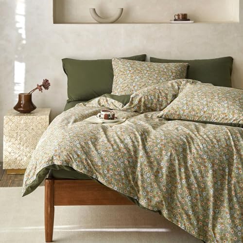 Wake In Cloud Floral Duvet Cover Set Queen Size
