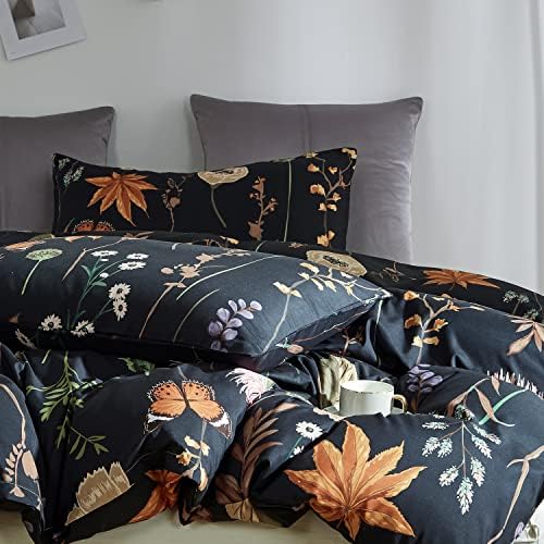CoutureBridal Floral Duvet Cover Set Queen Size
