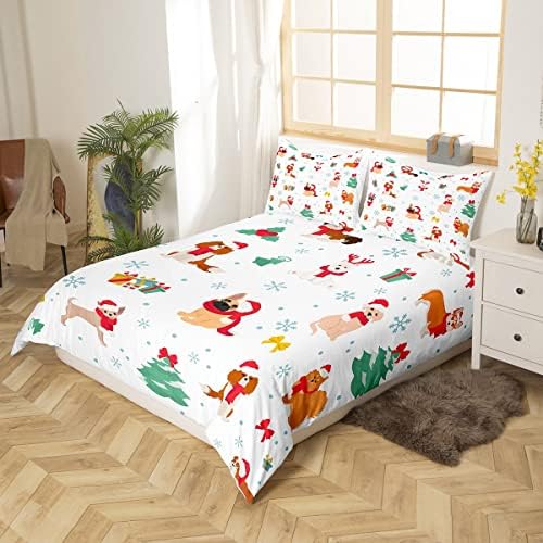 Feelyou Christmas Duvet Cover 3Pcs Set