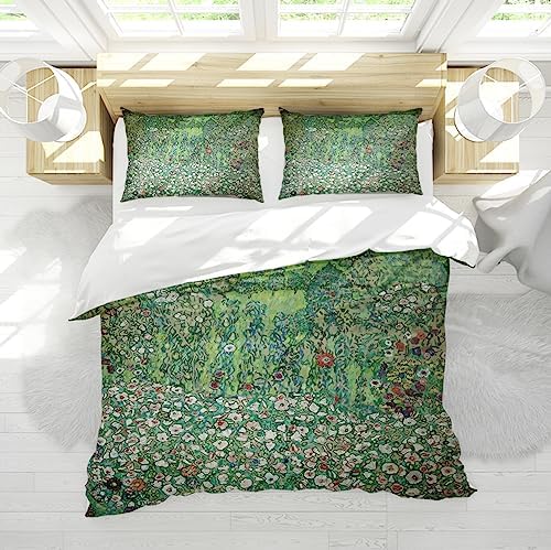 HOBBOY Garden Floral 3pc Duvet Cover Set with Pillow Shams